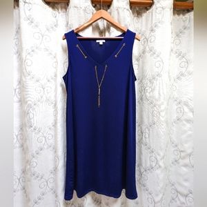 Avenue embellished cobalt dress